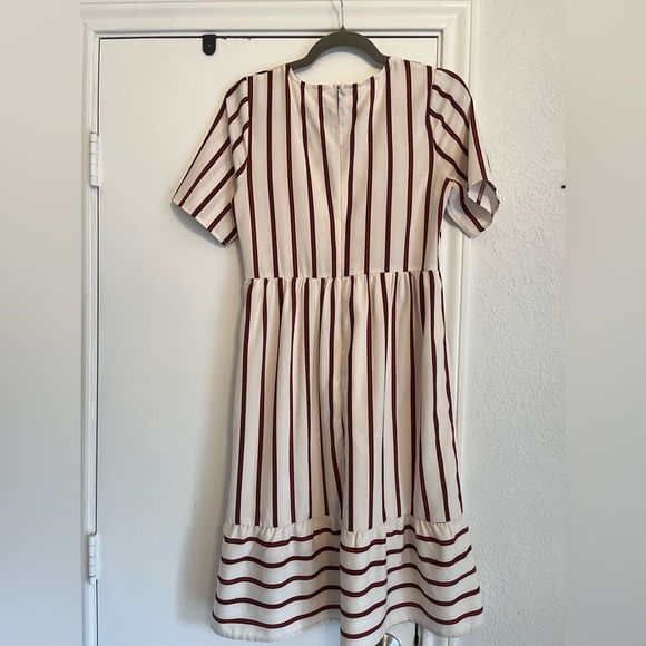 Roolee White and Red Geometric Dress - Picture 2 of 8